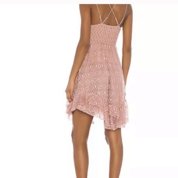 FREE PEOPLE ADELLA LACE BURNOUT SLIP DRESS BALLET - Picture 4 of 6